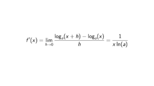 Read more about the article Derivative of log x base a using First Principle of Derivatives