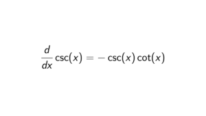 Read more about the article What is the derivative of csc(x)?