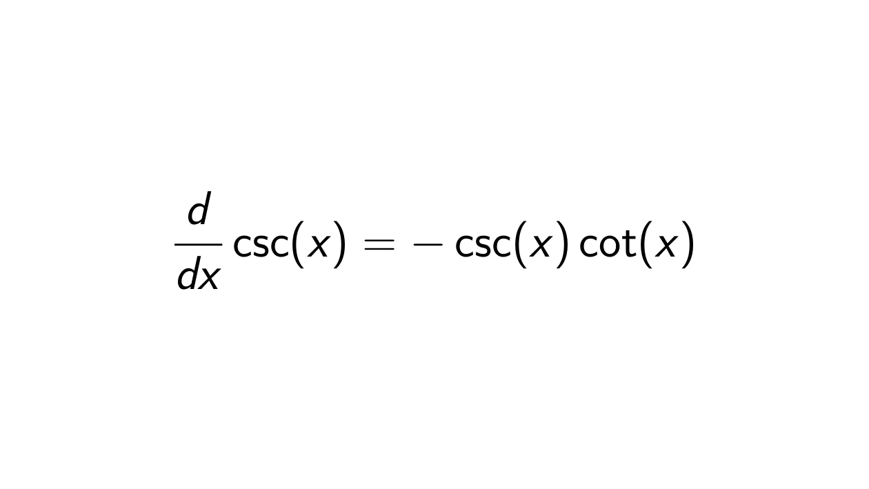 You are currently viewing What is the derivative of csc(x)?