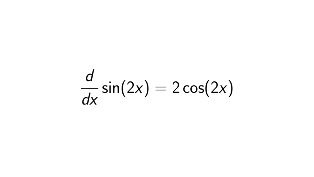 What is the derivative of sin(2x)? Epsilonify