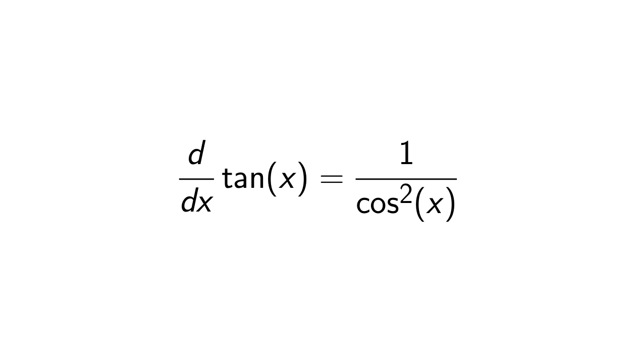 Read more about the article What is the derivative of tan(x)?