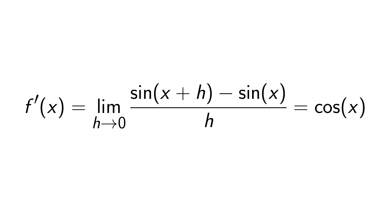 Derivative of sin(x) using First Principle of Derivatives - Epsilonify