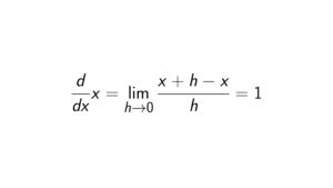 Read more about the article Derivative of x using First Principle of Derivatives