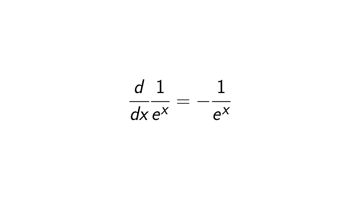 You are currently viewing What is the derivative of 1/e^x?