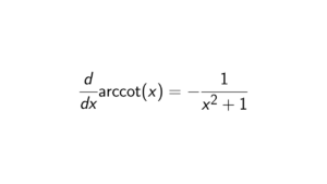 Read more about the article What is the Derivative of arccot(x)?