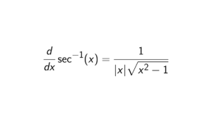 Read more about the article What is the Derivative of arcsec(x)?