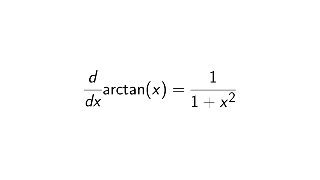 What Is The Derivative Of Arctan x Epsilonify