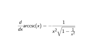 Read more about the article What is the Derivative of arccsc(x)?