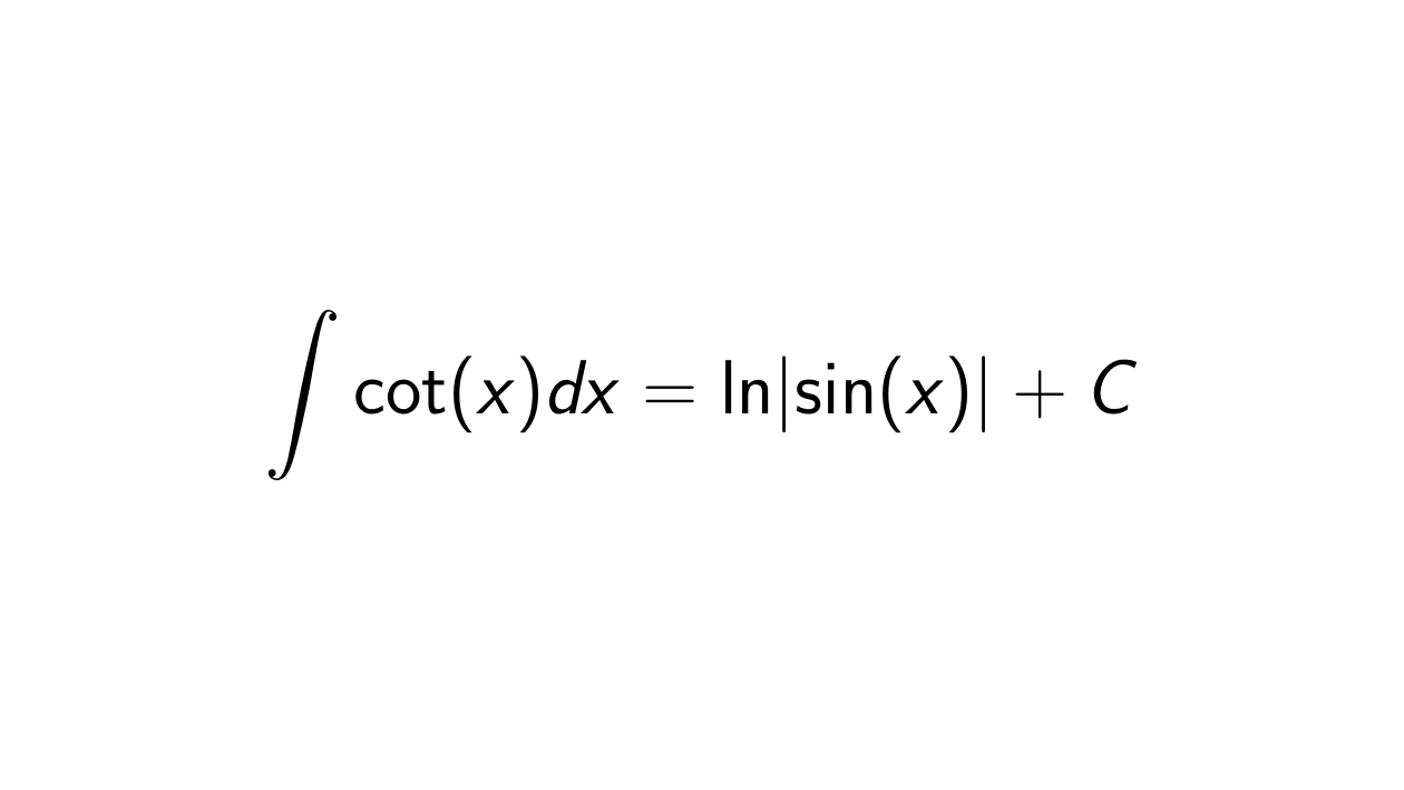 You are currently viewing What is the integral of cot(x)?