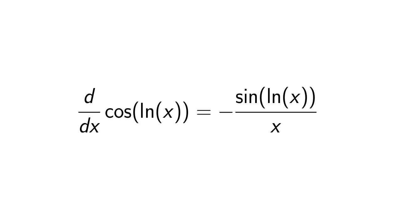 Read more about the article What is the derivative of cos(ln(x))?