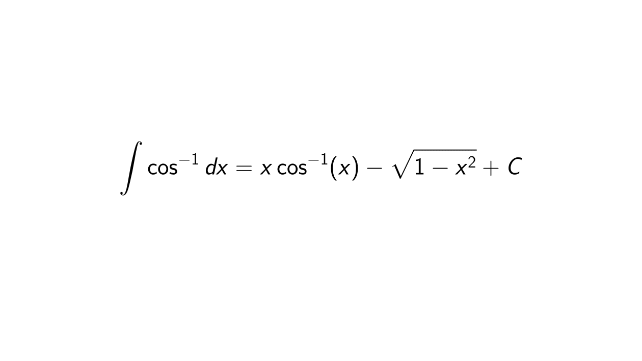 Read more about the article What is the integral of arccos(x)?