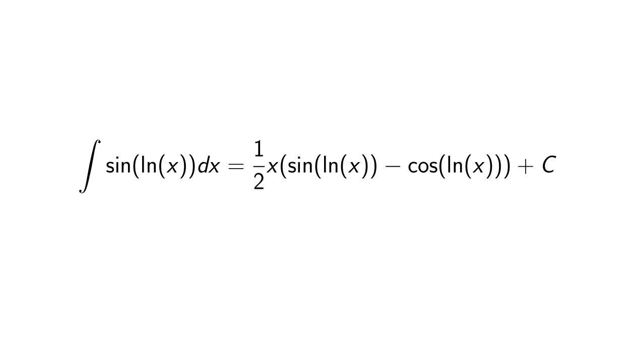 Read more about the article What is the integral of sin(ln(x))?