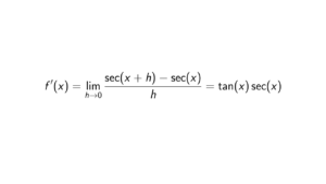Read more about the article Derivative of sec(x) using First Principle of Derivatives